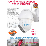FONRI 2MP TV-9825A Speed Dome IP 4x Dijital Zoom Güvenlik Kamerası